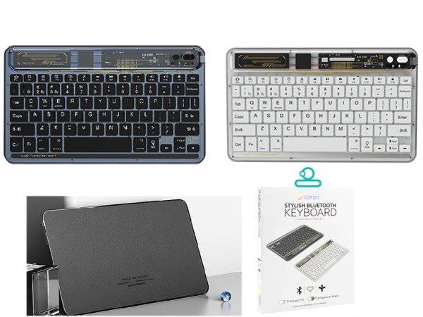 کیبورد بی سیم کریستالی کوتتسی Coteetci Bluetooth Crystal keyboard 84008